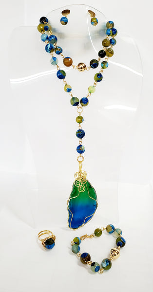 Serenity Blue Ocean Agate Collection