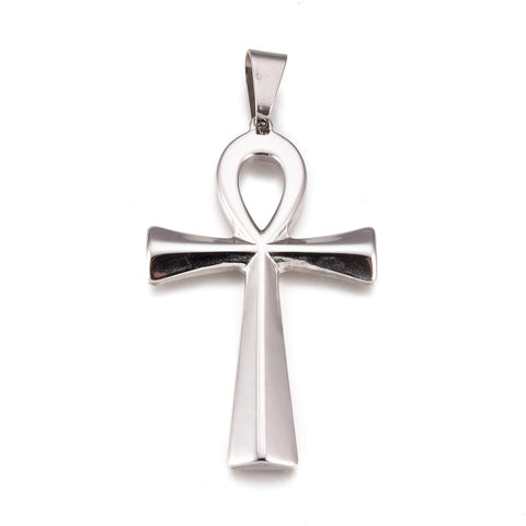 Stainless Steel Big Ankh Cross Pendant