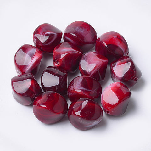 Acrylic Gemstone Style Beads (Nuggets) 15 mm