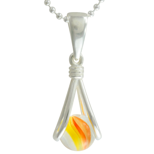 GAYM- ITTY BITTY MARBLEPOP! ATHENA PENDANT - SILVER PLATED