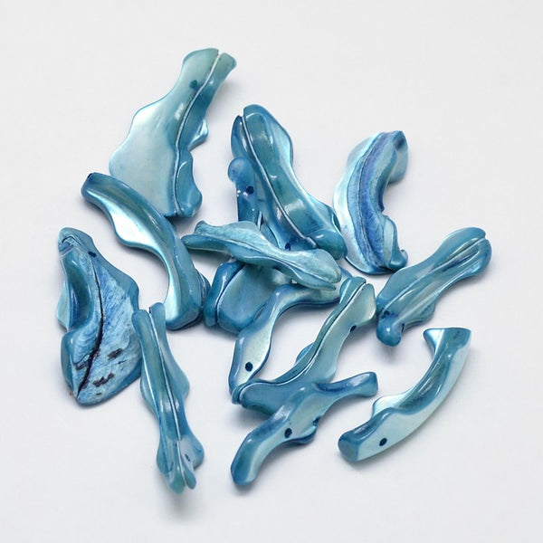 Dyed Natural Shell Nuggets Beads